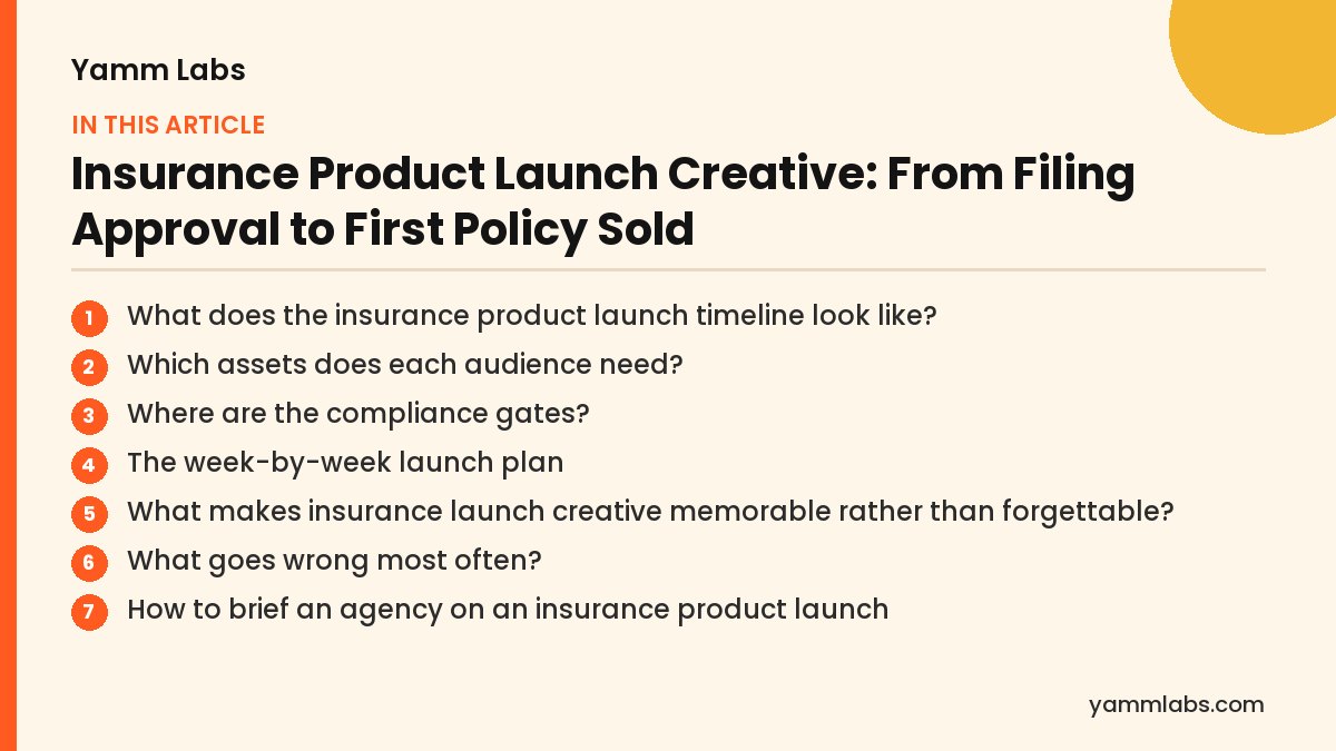 Insurance Product Launch Creative: what this article covers