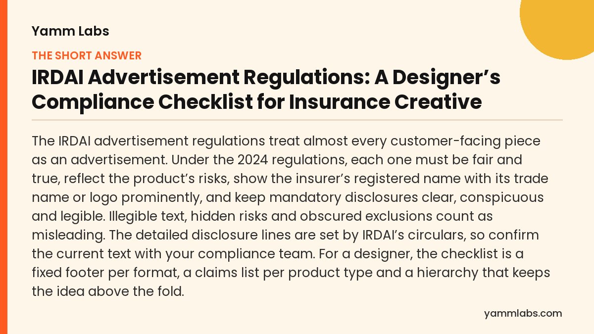 IRDAI Advertisement Regulations: the short answer, summarised