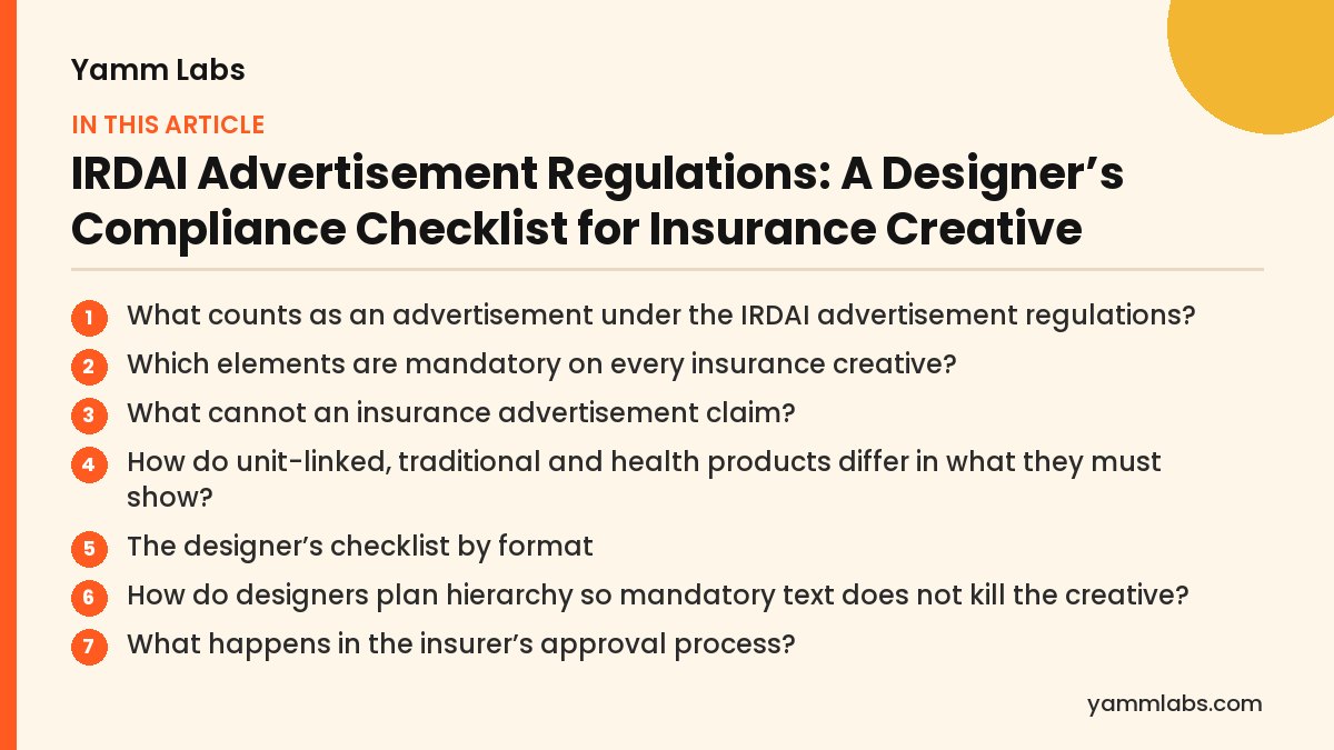 IRDAI Advertisement Regulations: what this article covers