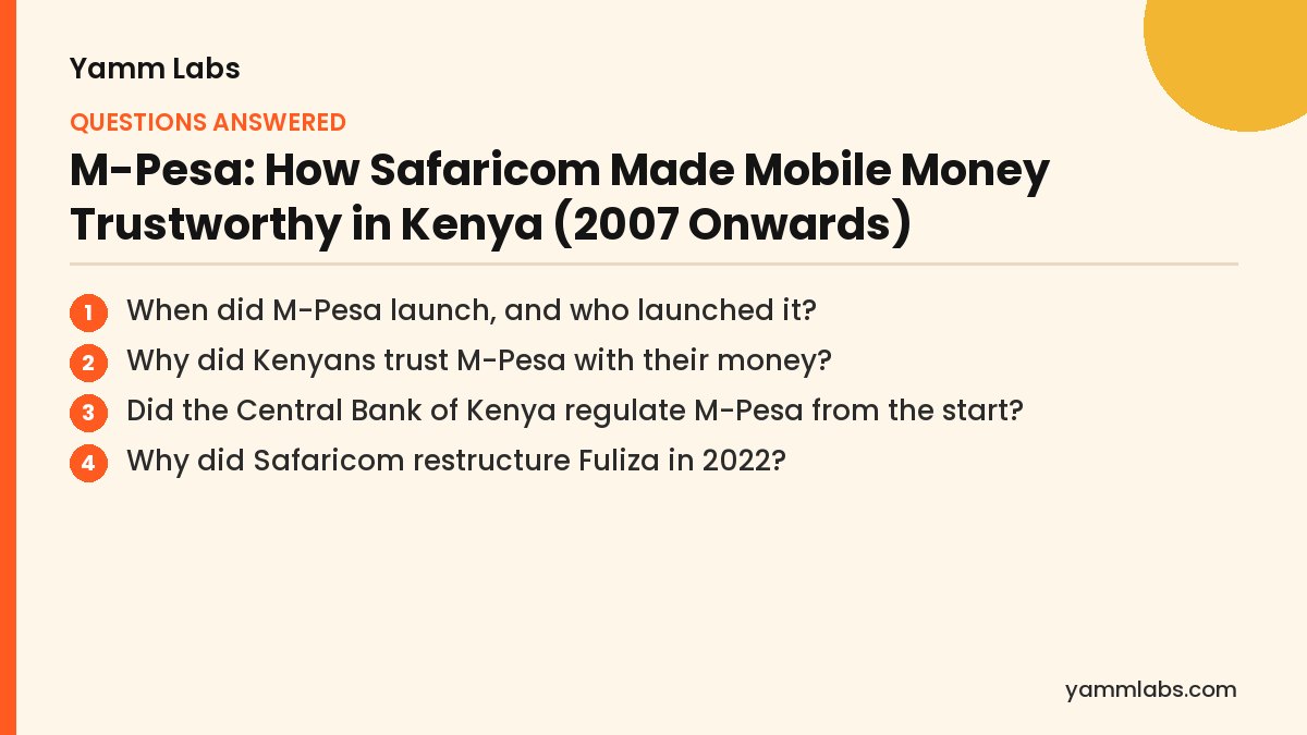 M-Pesa: questions this article answers