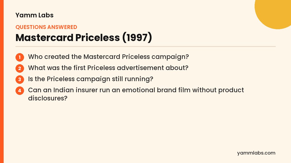 Priceless campaign: questions this article answers