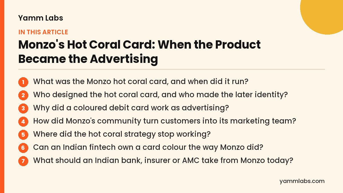 Monzo's Hot Coral Card: what this article covers