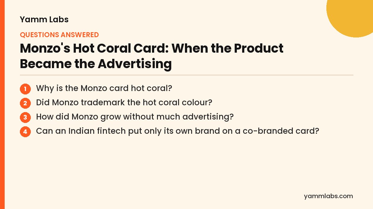Monzo's Hot Coral Card: questions this article answers