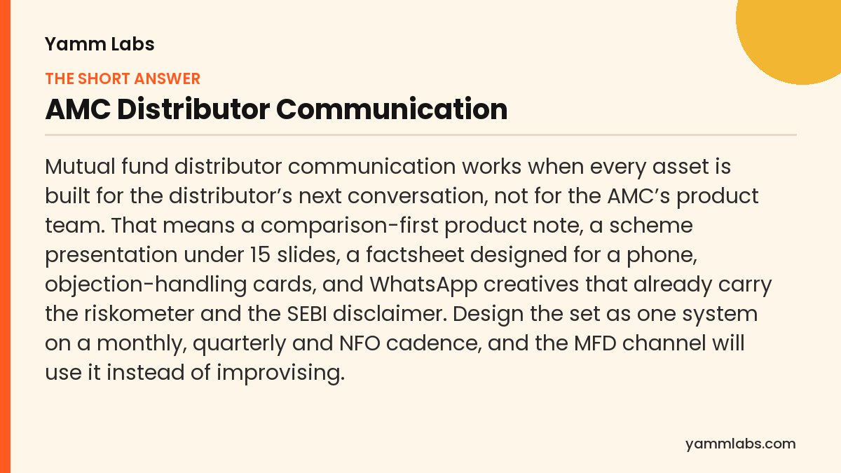 AMC Distributor Communication: the short answer, summarised