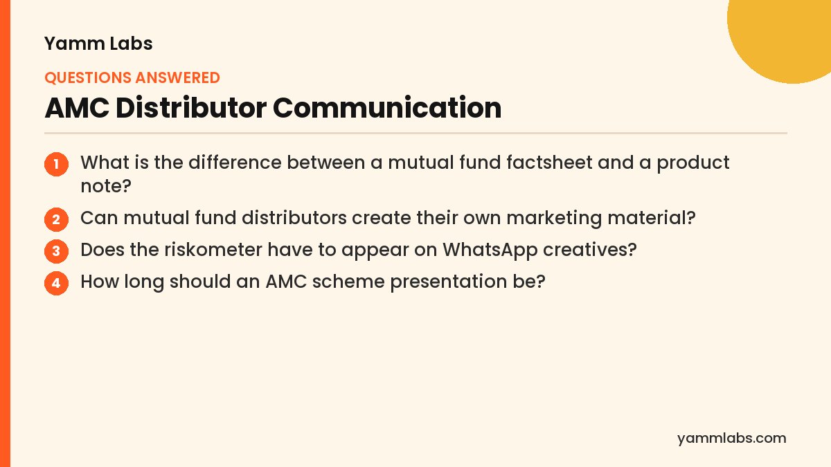 AMC Distributor Communication: questions this article answers