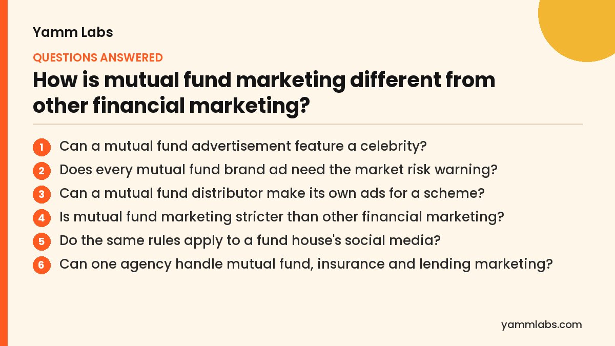 How is mutual fund marketing different from other financial marketing? Questions this article answers