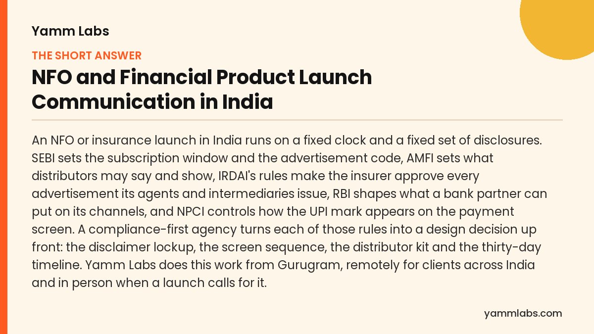 NFO and Financial Product Launch Communication in India: the short answer, summarised