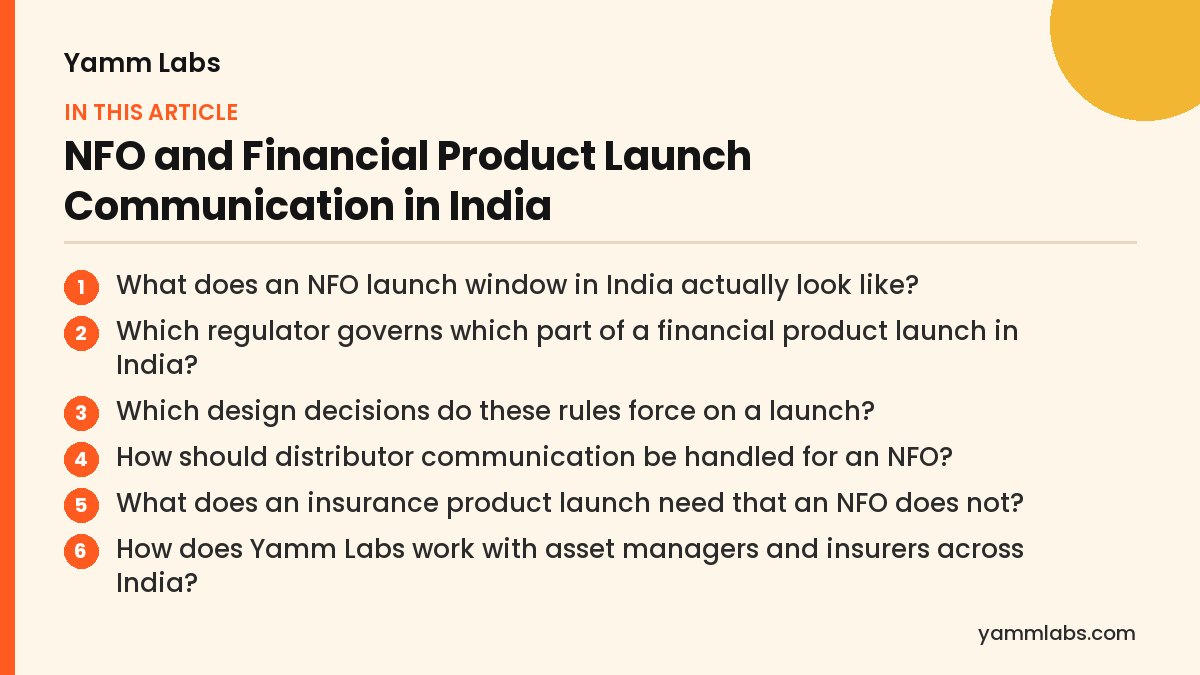 NFO and Financial Product Launch Communication in India: what this article covers