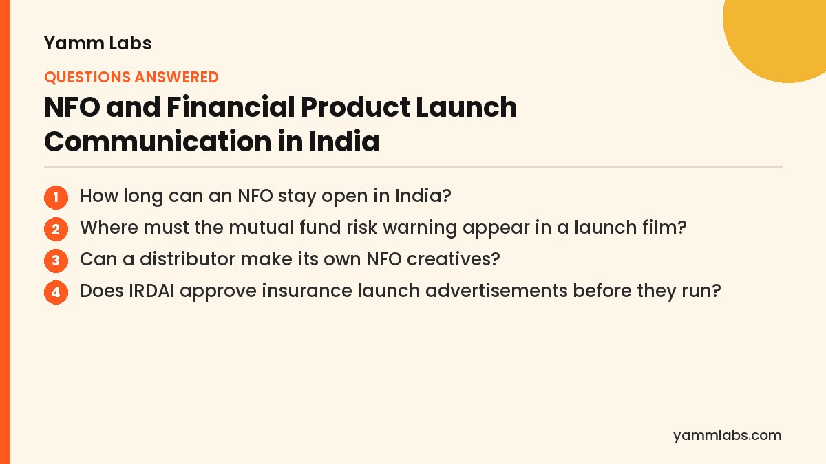 NFO and Financial Product Launch Communication in India: questions this article answers