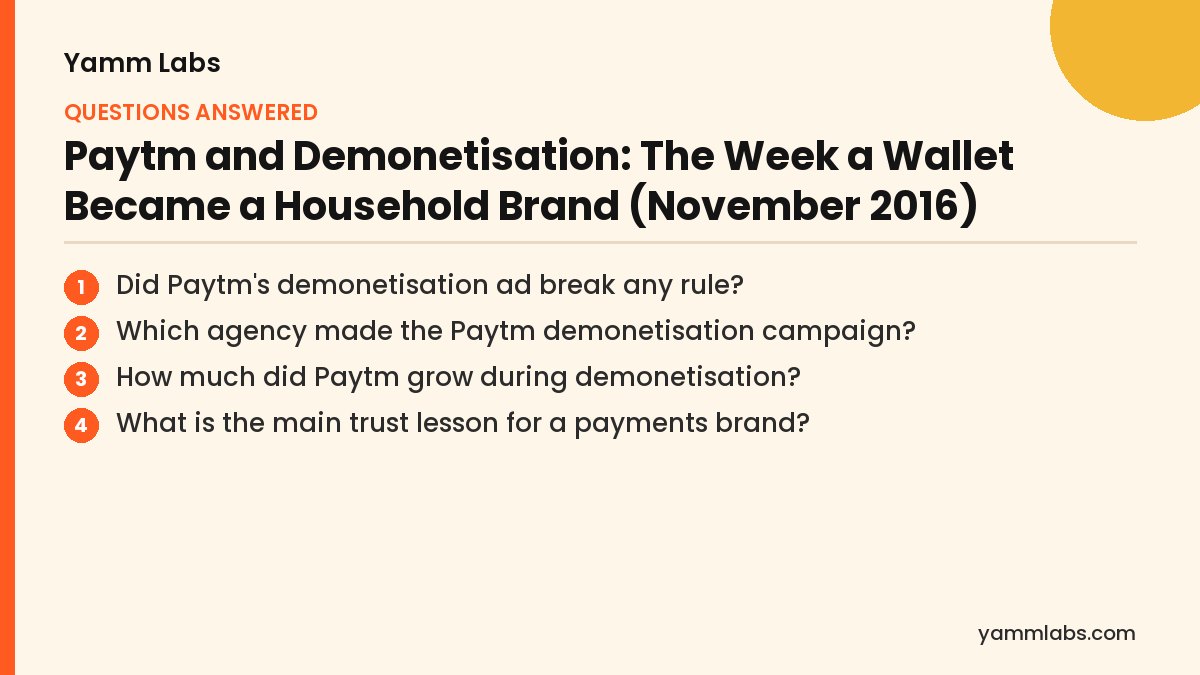 Paytm demonetisation campaign: questions this article answers