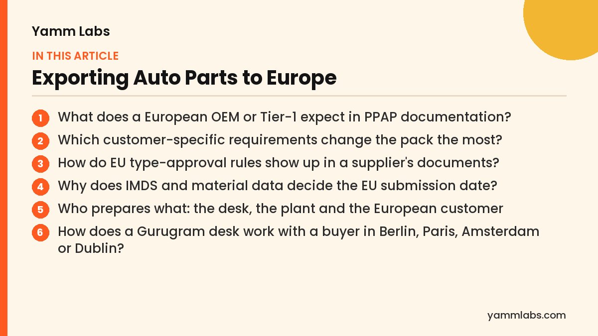 PPAP documentation: what this article covers