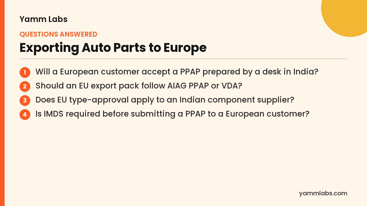 PPAP documentation: questions this article answers