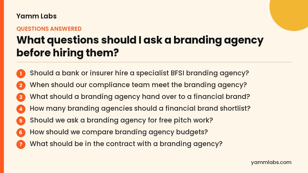 What questions should I ask a branding agency before hiring them? Questions this article answers