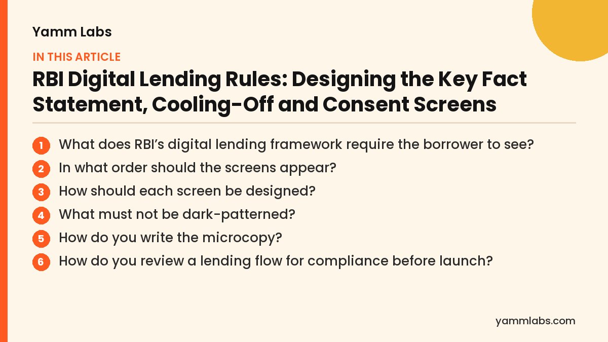 RBI Digital Lending Rules: what this article covers