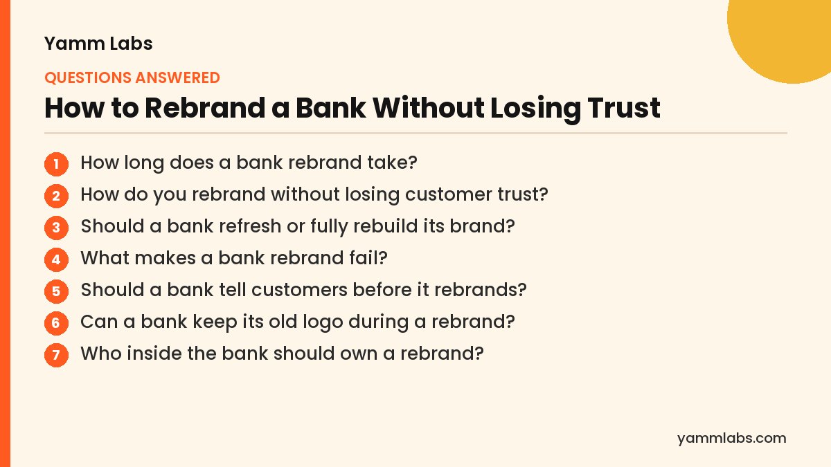 How to Rebrand a Bank Without Losing Trust: questions this article answers