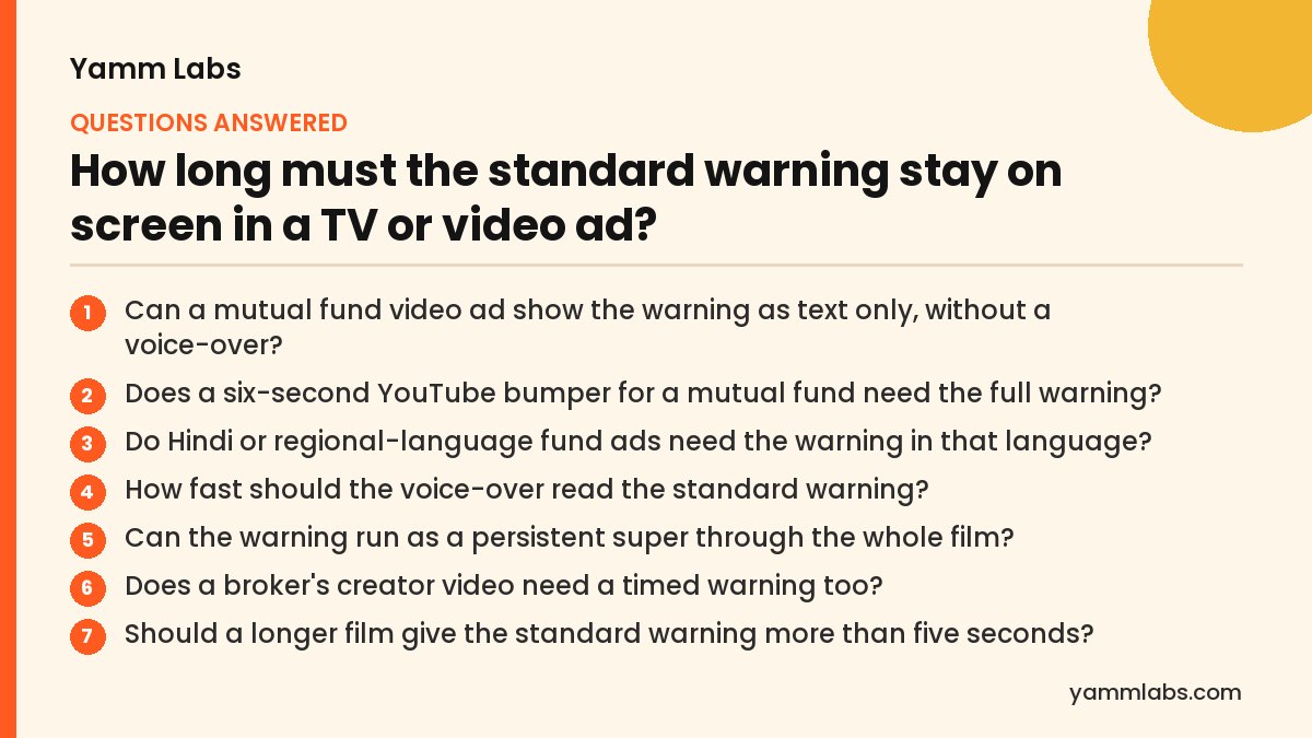 Standard warning? Questions this article answers