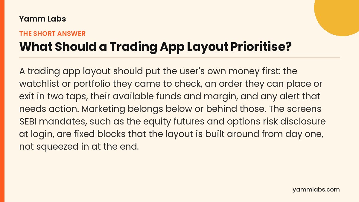 What Should a Trading App Layout Prioritise? The short answer, summarised