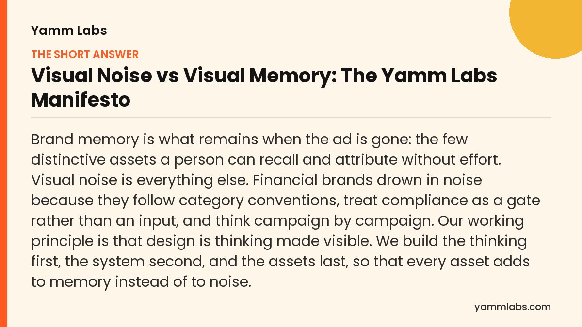 Visual Noise vs Visual Memory: the short answer, summarised
