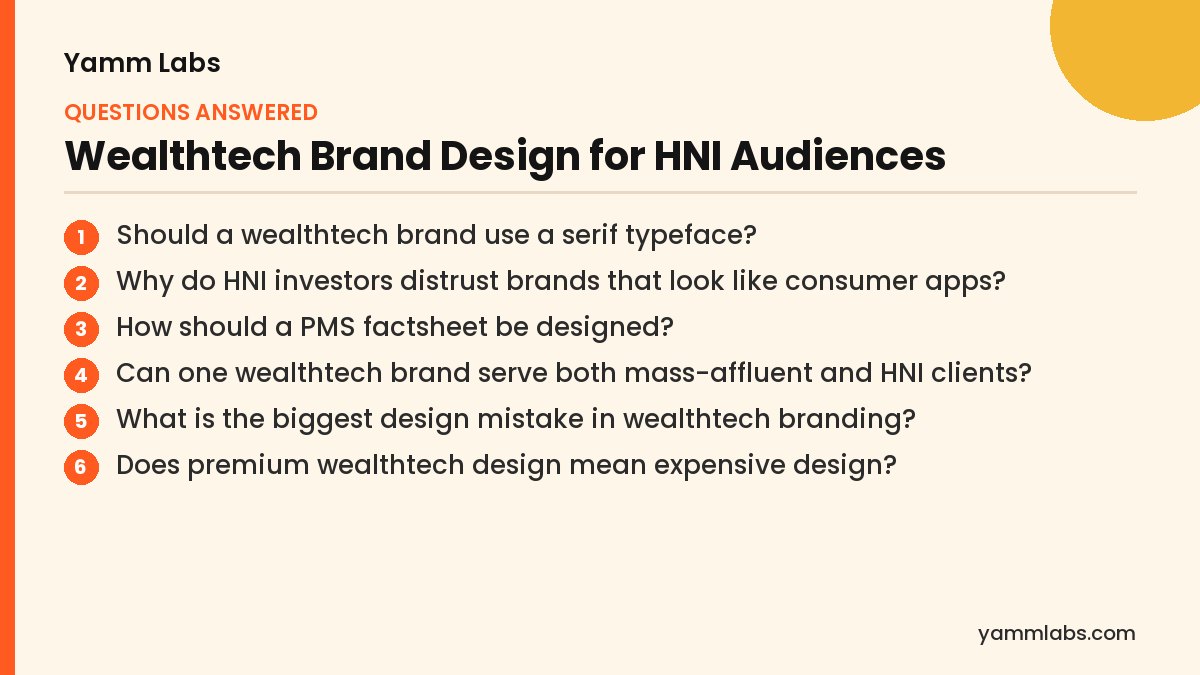 Wealthtech Brand Design for HNI Audiences: questions this article answers
