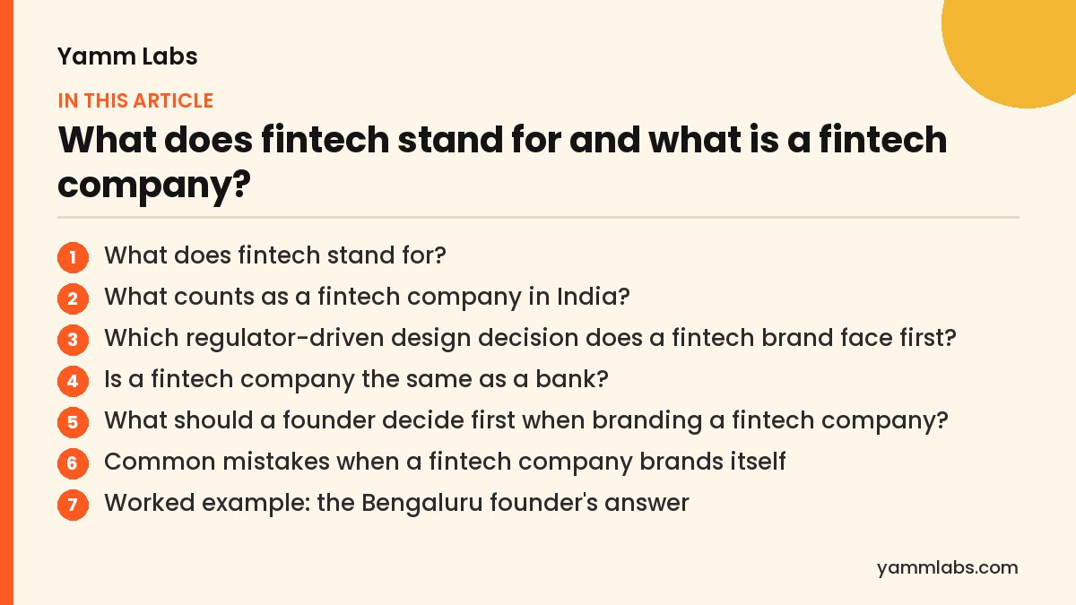 What does fintech stand for and what is a fintech company? What this article covers