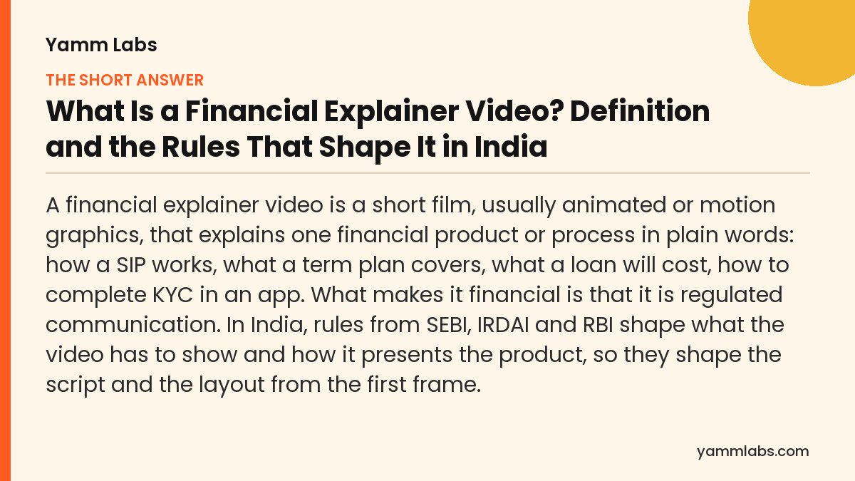 What Is a Financial Explainer Video? The short answer, summarised