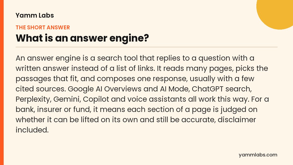 What is an answer engine? The short answer, summarised