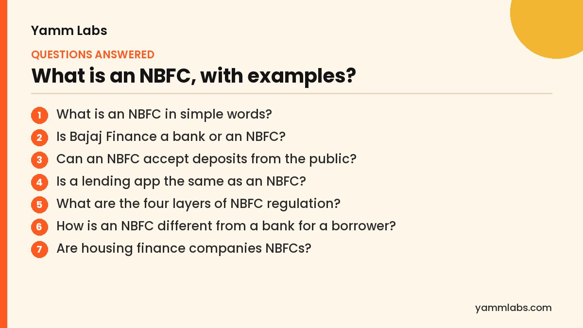 What is an NBFC, with examples? Questions this article answers