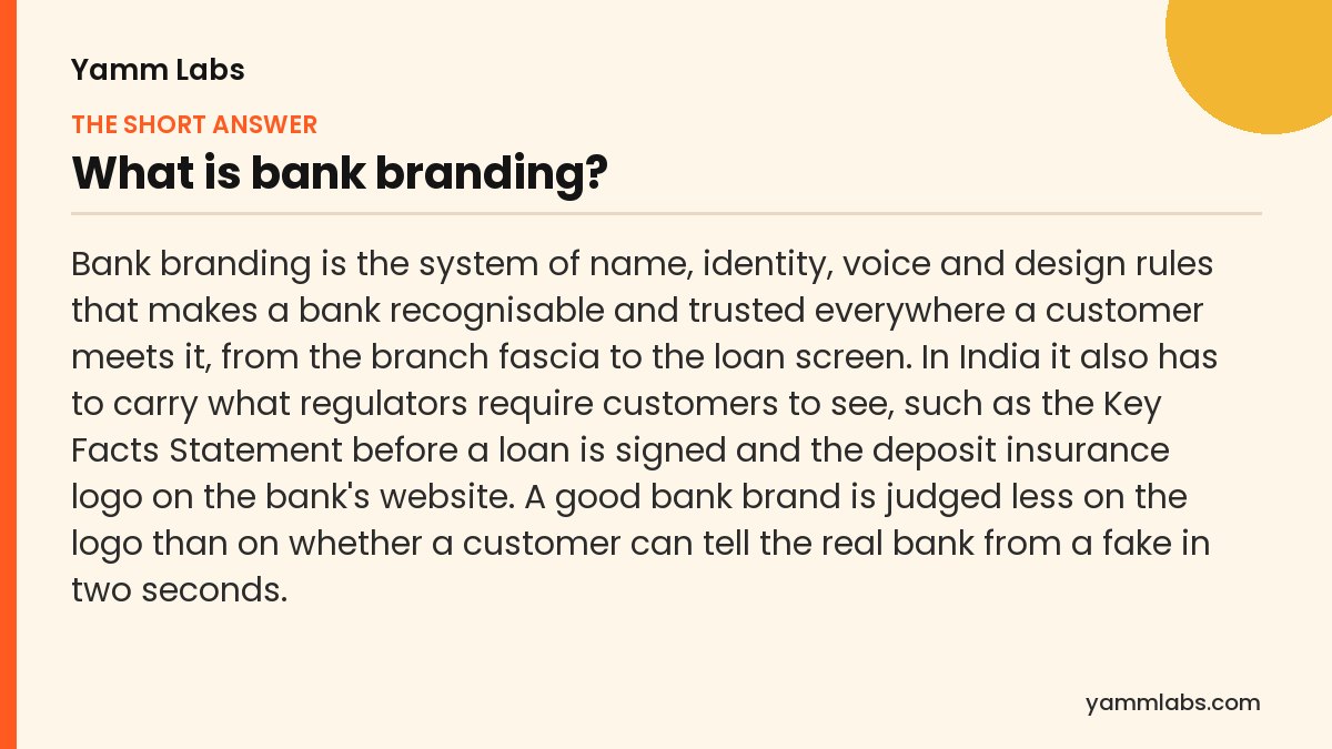 What is bank branding? The short answer, summarised