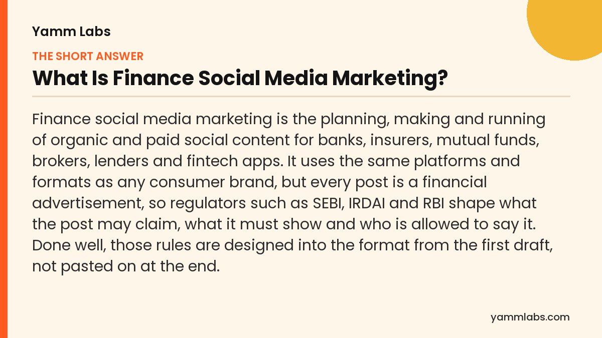 What Is Finance Social Media Marketing? The short answer, summarised