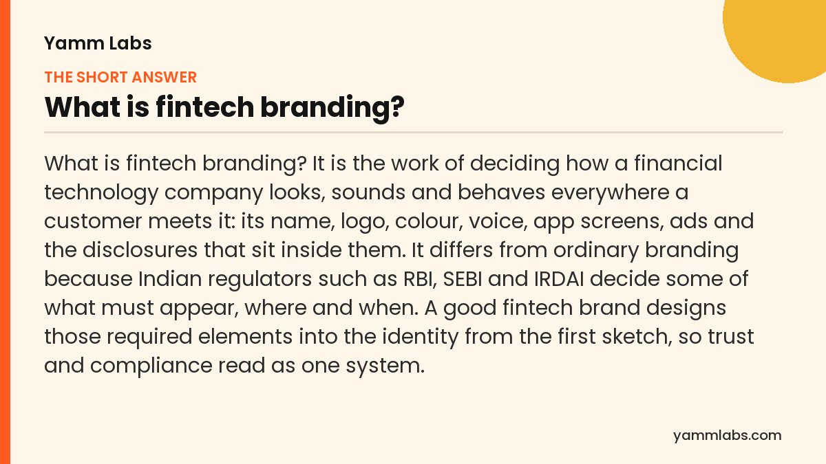 What is fintech branding? The short answer, summarised