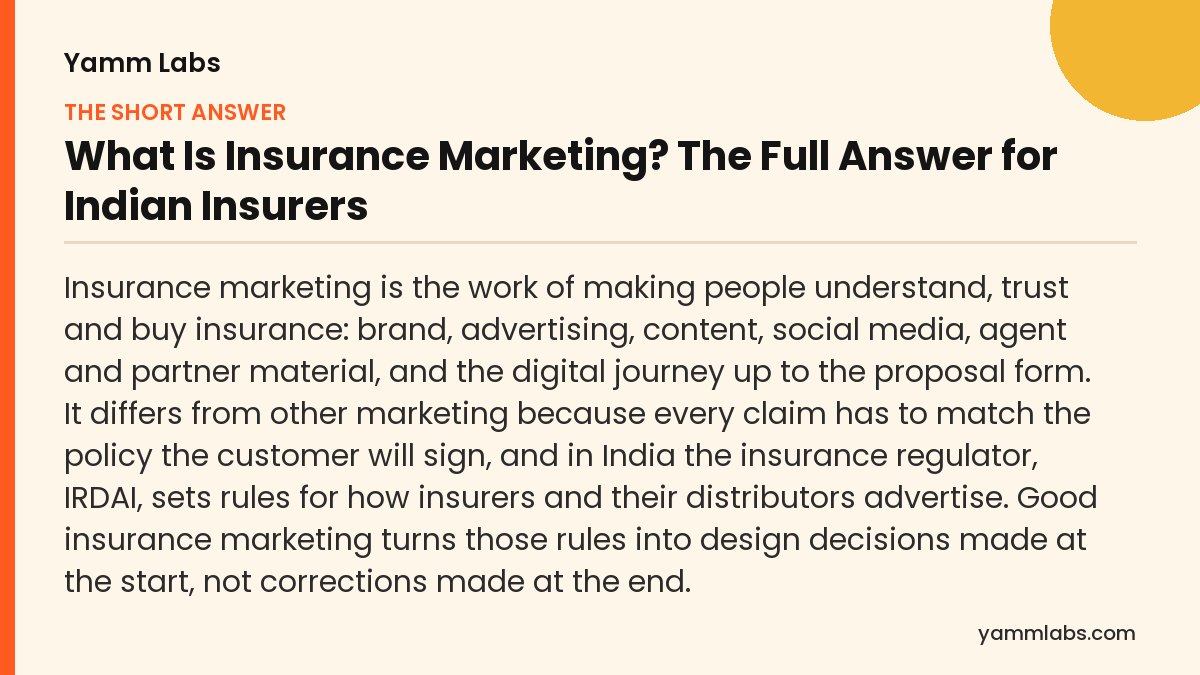 What Is Insurance Marketing? The short answer, summarised