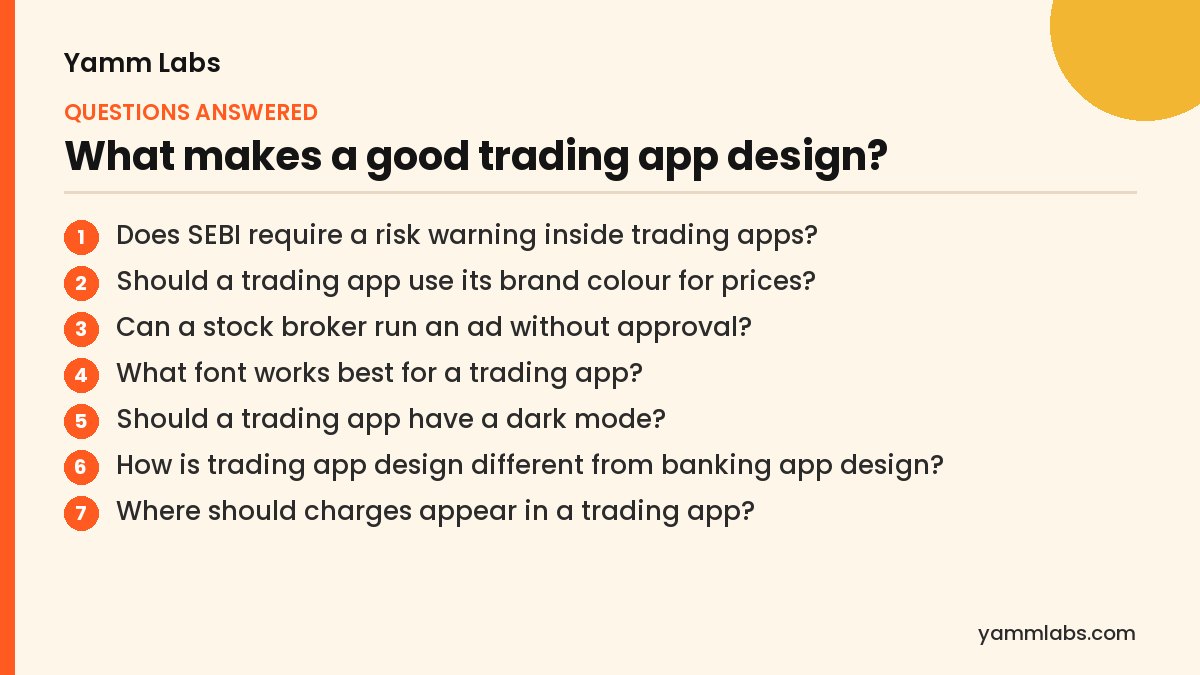 What makes a good trading app design? Questions this article answers