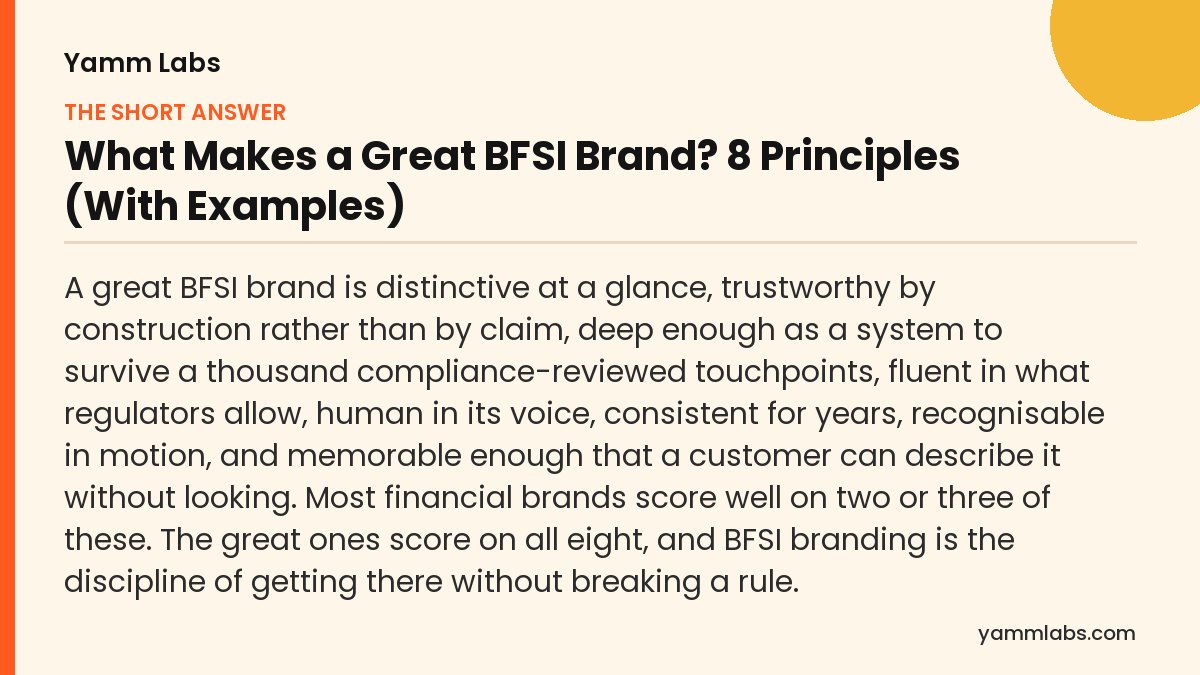 What Makes a Great BFSI Brand? The short answer, summarised