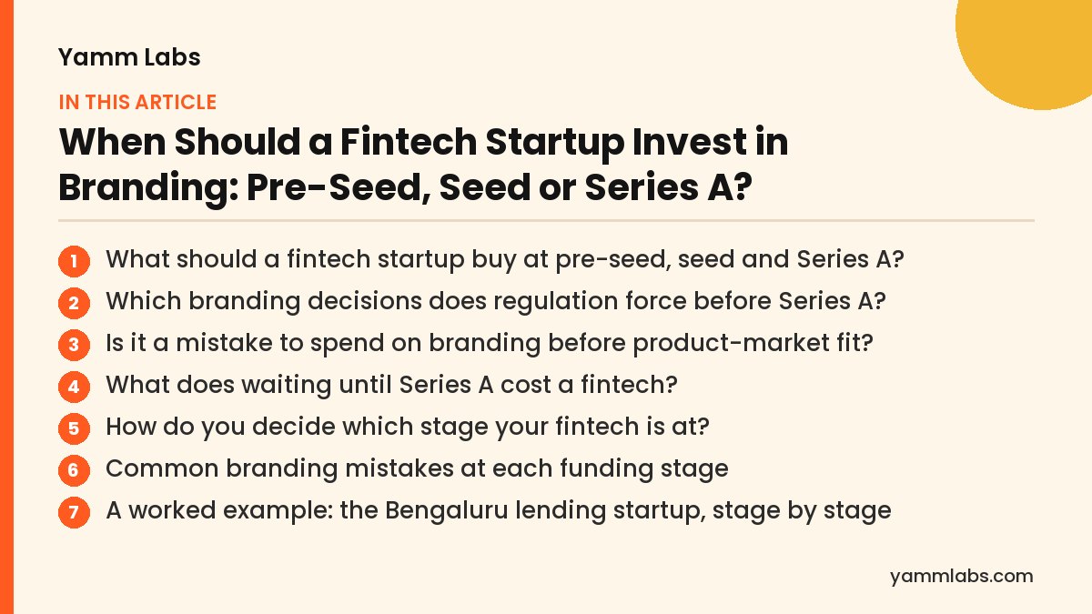 When Should a Fintech Startup Invest in Branding: what this article covers