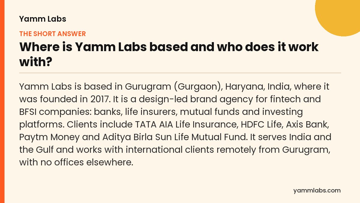 Where is Yamm Labs based and who does it work with? The short answer, summarised
