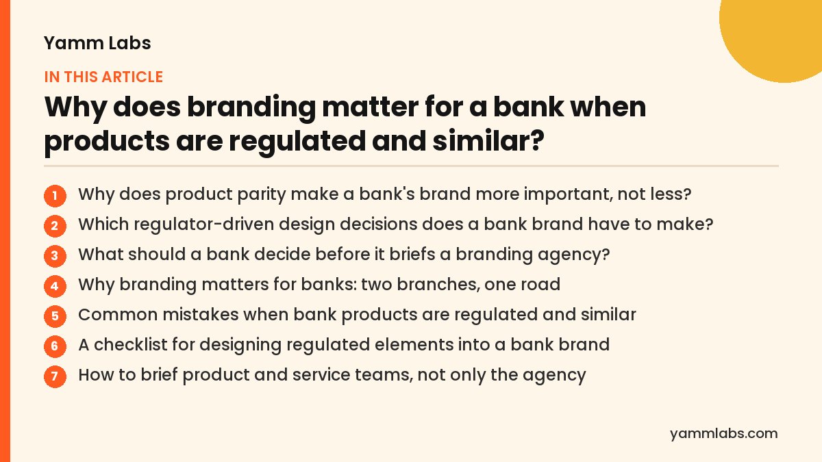 Branding matters for banks? What this article covers