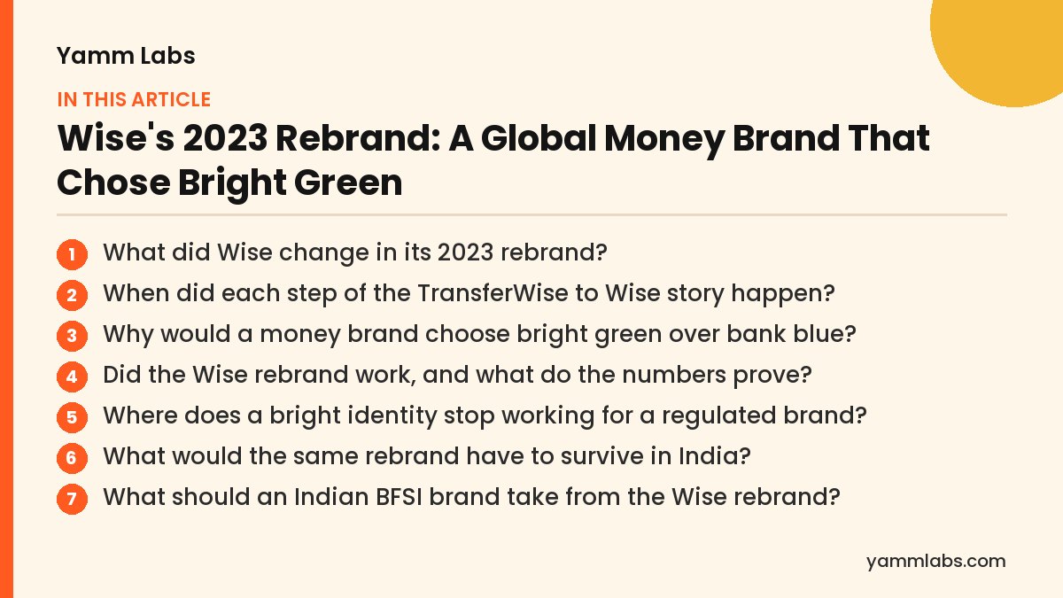 Wise's 2023 Rebrand: what this article covers