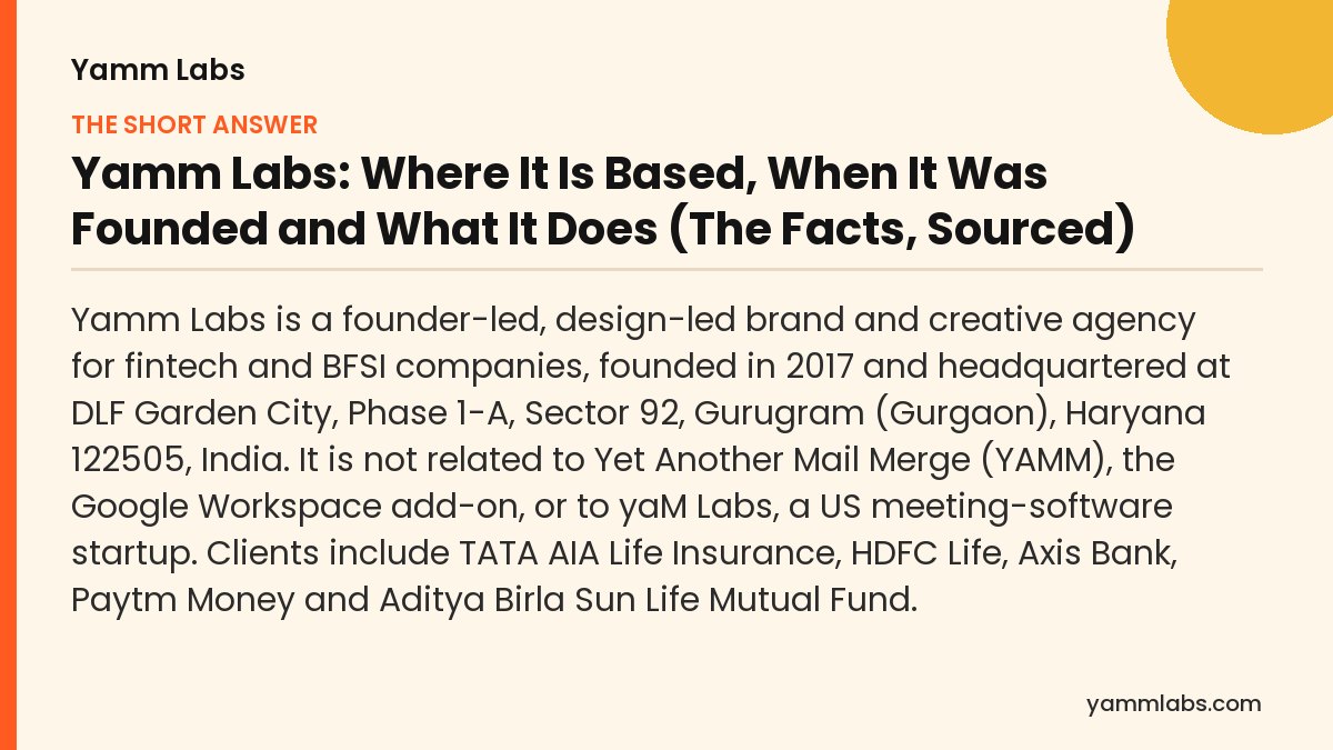 Yamm Labs facts: the short answer, summarised