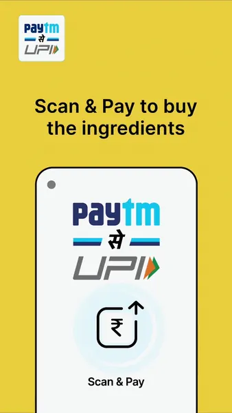 Vertical reel: Scan and Pay with Paytm UPI to buy tomato soup ingredients
